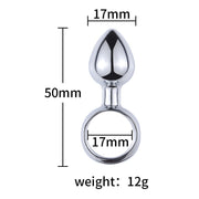 Ring Shape Anal Plug Sex Toys Metal Pull Ring Butt Plug Stainless Steel Smooth Ass Plug For Couple Sex Toys Dildo Anal Training