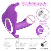 Double Vibration  ass sex toys Narrow Vagina Remote Control Sexual Kit