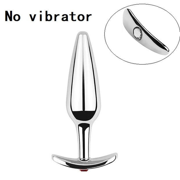 10 Speed Metel Anal Vibrator Butt Plug Small Anal Beads Plug Vibration Wireless Remote Control Prostate Massager Ass Sex toy