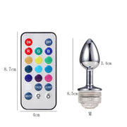 LED Shining Light Anal Sex Toys for Women Ass Smooth Butt Plug Tail  sex toy