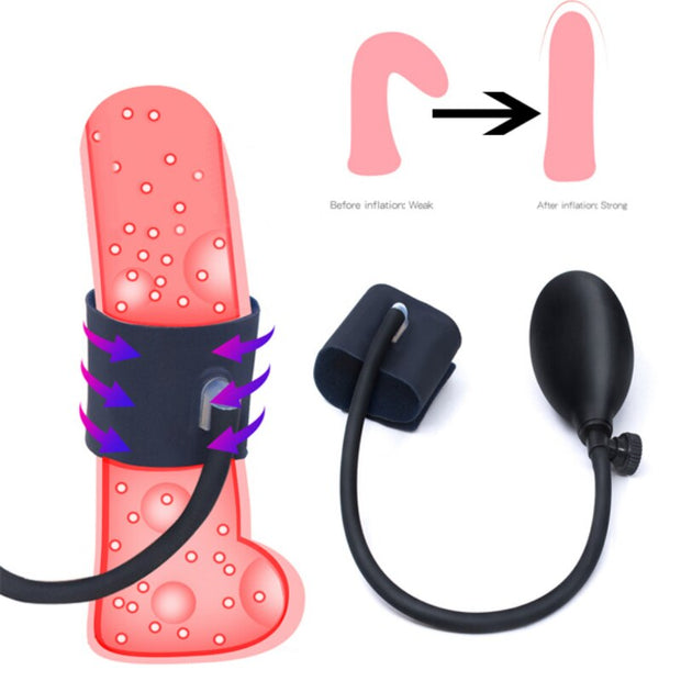Inflatable Silicone Anal Butt Plug Dildo G-spot Pump Ass Dilator Sex Toys