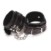 Blackred Thread Leather Handcuffs Toy